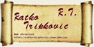 Ratko Tripković vizit kartica